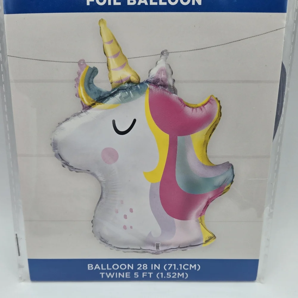 321 Party Unicorn Giant Foil Balloon
